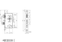 Technical drawing Standard panic lock N1108 N1108400911000K