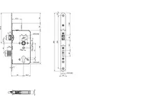 Technical drawing Standard panic lock N1105 N1105400912000G