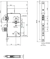 Technical drawing Standard panic lock N1105 N1105400913000W