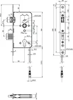 Technical drawing Standard panic lock N1108 N1108412911000K