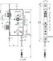 Technical drawing Standard panic lock N1108 N1108412911000L
