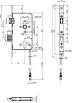 Technical drawing Standard panic lock N1104 N1104412912000L
