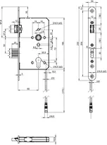 Technical drawing Standard panic lock N1108 N1108412913000K