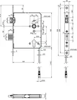Technical drawing Standard panic lock N1104 N1104412917000L