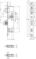 Technical drawing Latch bolt lock for fire doors N1550 N155000095*000Q