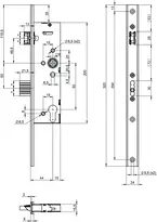 Technical drawing Standard panic lock N1606 N1606400954000F