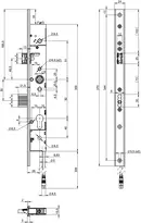 Technical drawing Standard panic lock N1603 N1603412951001E