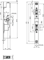 Technical drawing Standard passive leaf lock N1920 N19200009X10003