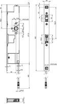 Technical drawing Standard passive leaf lock N1920 N19200129X40009