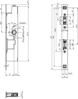 Technical drawing Standard passive leaf lock N1920 N19200009X
