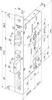 Technical drawing Self-locking security lock N8016 N8016S--911--D1