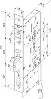 Technical drawing Self-locking security lock N8154 N8154SM-913--D1