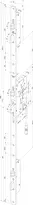 Technical drawing Self-locking multi-point lock N8472  elek_druecker_N8472_2FL_SR