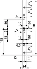 Flat strike plate 509ZBS