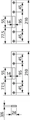 Flat strike plate 2-piece for multi-point lock x19N