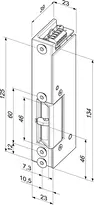 Dessin technique Gâche électrique 331UR-------F95
